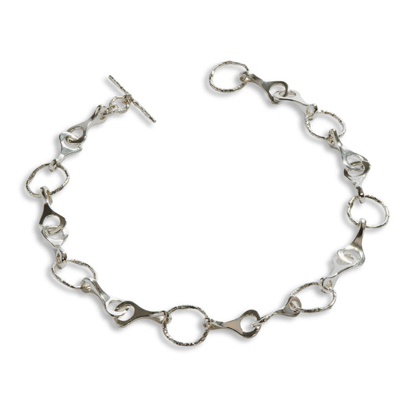 Isabella Textured Silver Necklace by Emanuela Duca. Sculptural Fine Jewelry Handcrafted in 18k, Sterling Silver, Bronze, diamonds, and precious gems - Made in Rome & New York