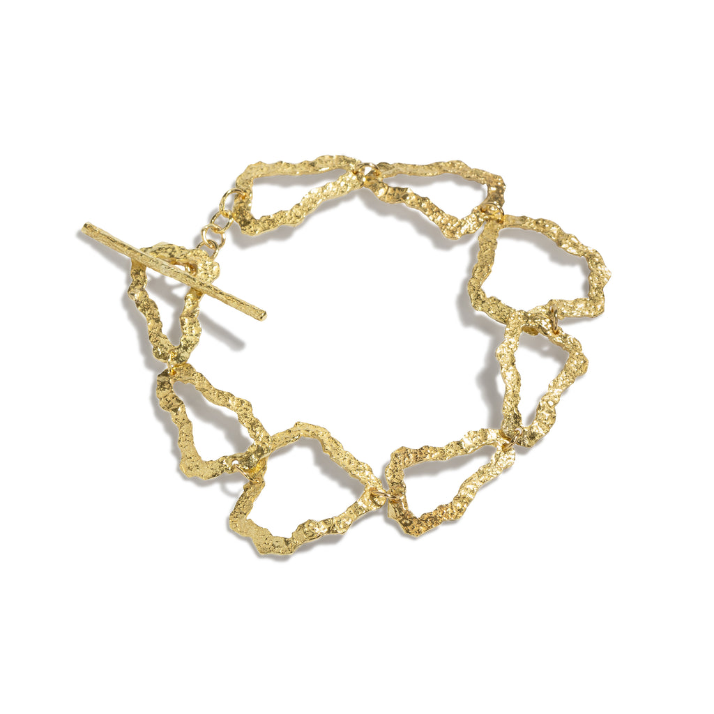 Sunshine Free-Form Bracelet by Emanuela Duca. Sculptural Fine Jewelry Handcrafted in 18k, Sterling Silver, Bronze, diamonds, and precious gems - Made in Rome & New York