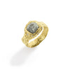 Sunshine Raw Diamond Ring by Emanuela Duca. Sculptural Fine Jewelry Handcrafted in 18k, Sterling Silver, Bronze, diamonds, and precious gems - Made in Rome & New York