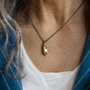I AM LOVED Bronze Small Pendant Necklace by Emanuela Duca. Sculptural Fine Jewelry Handcrafted in 18k, Sterling Silver, Bronze, diamonds, and precious gems - Made in Rome & New York