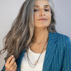 I AM LOVED Bronze Flames & Blackened Silver Chain Necklace by Emanuela Duca. Sculptural Fine Jewelry Handcrafted in 18k, Sterling Silver, Bronze, diamonds, and precious gems - Made in Rome & New York