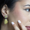 Sunshine Gold Leaf 18k Gold Earrings by Emanuela Duca. Sculptural Fine Jewelry Handcrafted in 18k, Sterling Silver, Bronze, diamonds, and precious gems - Made in Rome & New York
