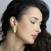 Sunshine Wearable Sculpture Earrings by Emanuela Duca. Sculptural Fine Jewelry Handcrafted in 18k, Sterling Silver, Bronze, diamonds, and precious gems - Made in Rome & New York