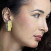 Sunshine Wearable Sculpture Earrings by Emanuela Duca. Sculptural Fine Jewelry Handcrafted in 18k, Sterling Silver, Bronze, diamonds, and precious gems - Made in Rome & New York