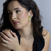 Sunshine Wearable Sculpture Earrings by Emanuela Duca. Sculptural Fine Jewelry Handcrafted in 18k, Sterling Silver, Bronze, diamonds, and precious gems - Made in Rome & New York