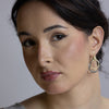 Sunshine Blackened Silver & 18k Gold Circles Earrings by Emanuela Duca. Sculptural Fine Jewelry Handcrafted in 18k, Sterling Silver, Bronze, diamonds, and precious gems - Made in Rome & New York